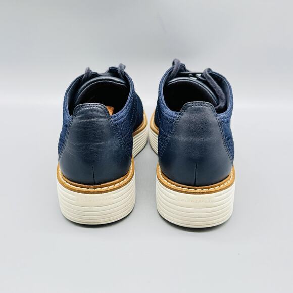 Cole Haan Shoes Womens 7 Blue Knit ZeroGrand Stitchlite Wingtip Oxford Sneakers - Picture 7 of 13